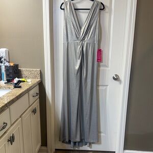 Calvin Klein Silver Maxi Dress